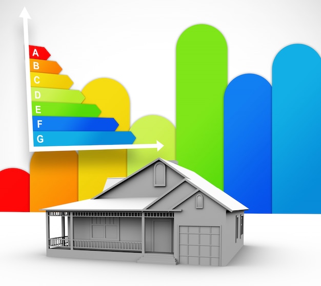 Casa con sfondo di valutazione energetica