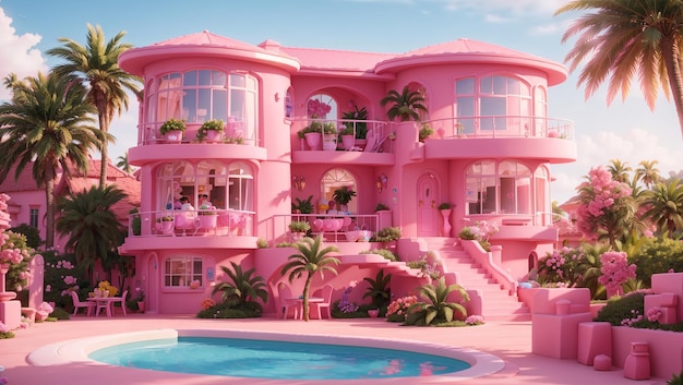 Casa da sogno Barbie con piscina