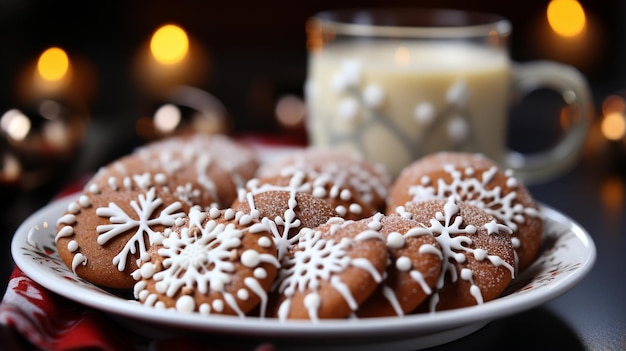 casa di marzapane e biscotti di Natale