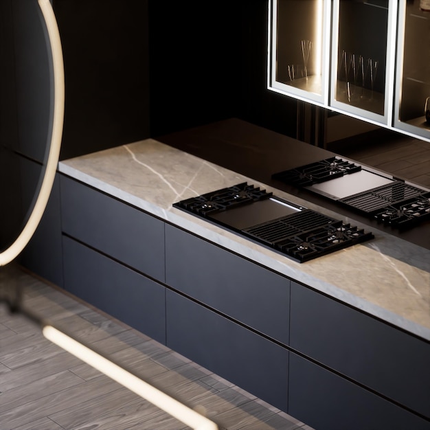 casa interior design 3d renlder con un concetto moderno minimalista e classico