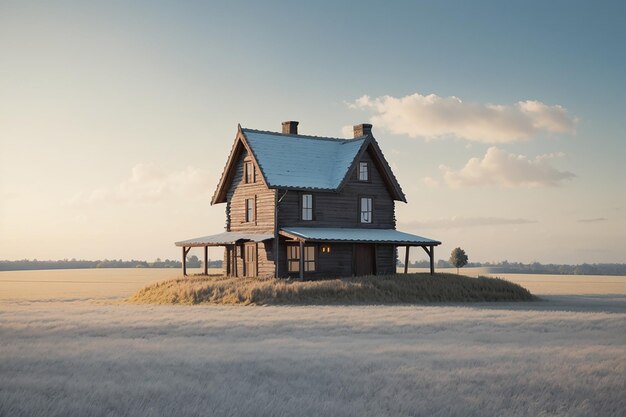 Casa isolata nel campo