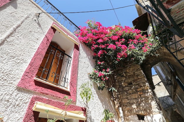 Casa tradizionale nell'isola di Pyrgi Chios in Grecia