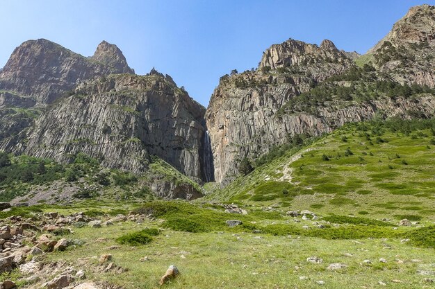 Cascata AbaiSu Caucaso settentrionale KabardinoBalkaria giugno 2021