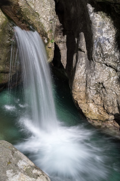 Cascata al torrente Val Vertova Lombardia vicino a Bergamo in Italia