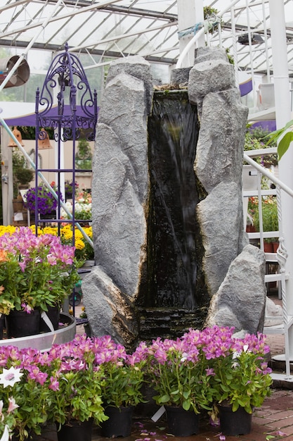 Cascata artificiale nel Garden Center