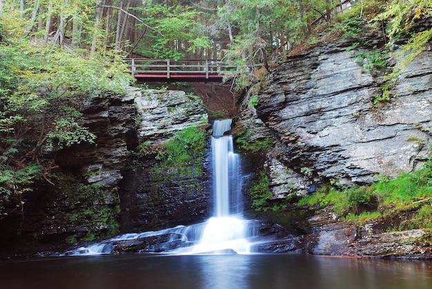 Cascata con ponte