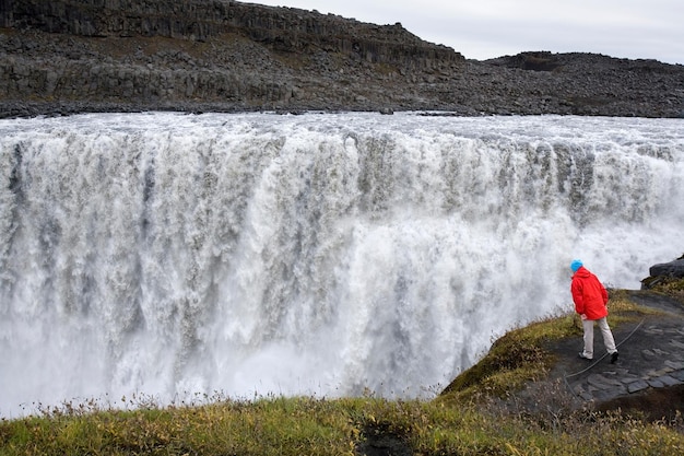 Cascata Dettifoss nel Parco Nazionale di Jokulsargljufur Islanda