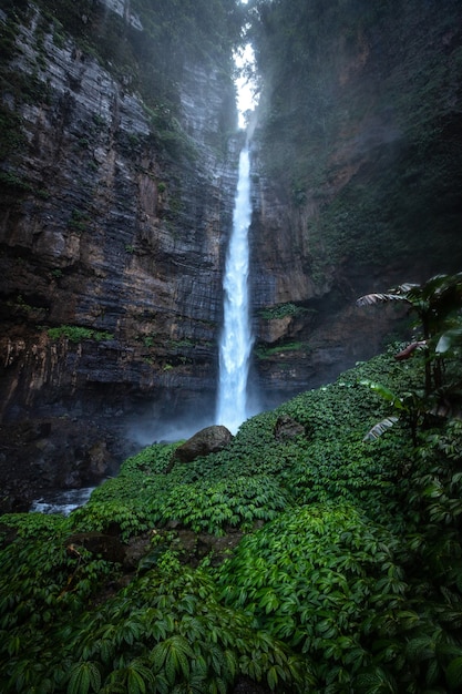 cascata di cotone blu