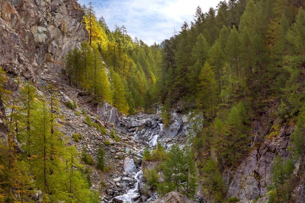 Cascata di Gorner Gorge Zermatt Svizzera