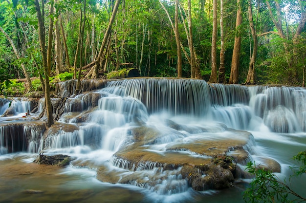 Cascata di Huai Mae Khamin, Kanchanaburi, Tailandia