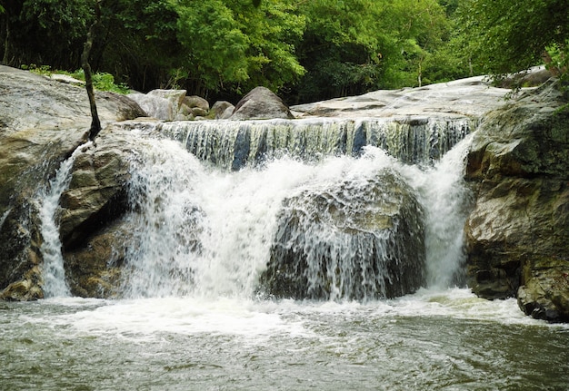 Cascata di Kao Chon, Ratchaburi, Tailandia