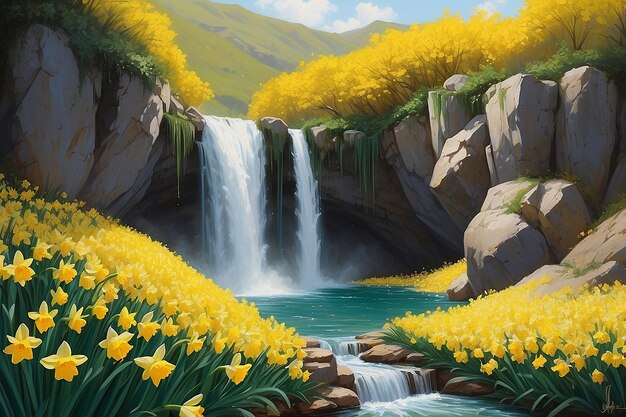 Cascata di narcisi