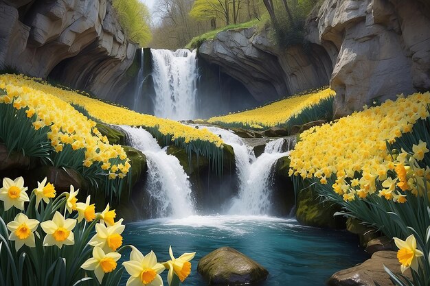 Cascata di narcisi