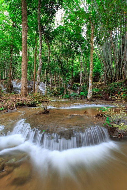 Cascata di Pha-tad a Kanchanaburi, Tailandia