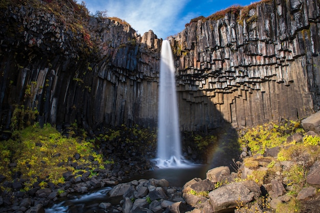 Cascata di Svartifoss in autunno, Islanda