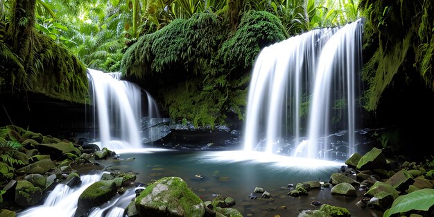 cascata nella foresta pluviale