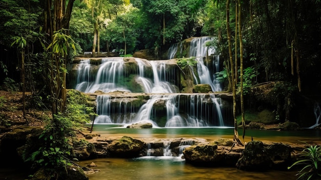 cascata pulita e bella AI generativa turistica