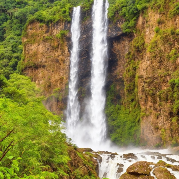 Cascata Spruzzo Corrente torrenziale Ruggito Schiuma Tumble Acqua impetuosa Acqua a cascata Inondazione Ruscello