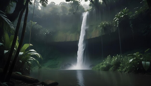 Cascata sulla giungla