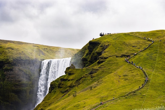 Cascate di Skogafoss in Islanda