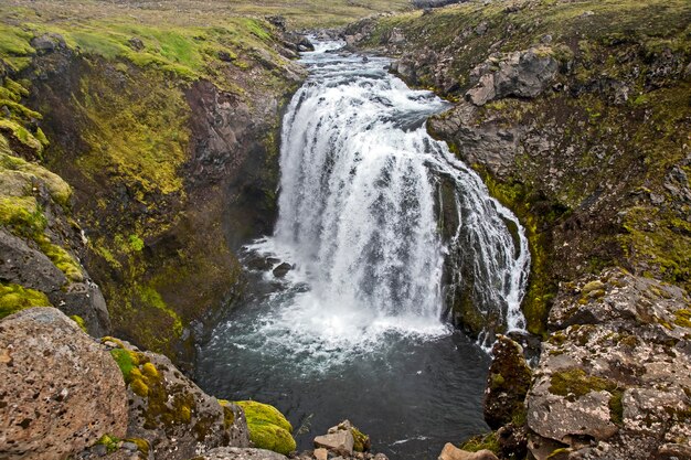 Cascate sul fiume Skoda. Islanda