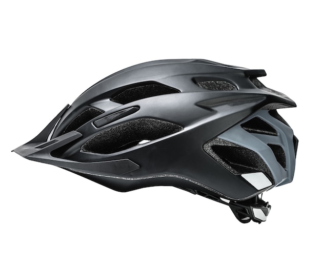 Casco da ciclismo isolato su bianco. copricapi di protezione.