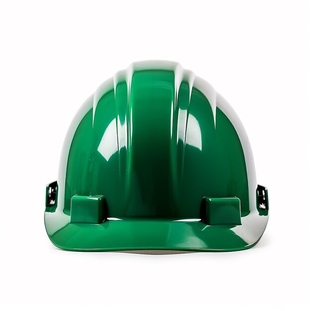 Casco di sicurezza rigido isolato su sfondo bianco generato dall'IA