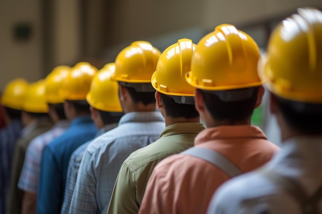 Casco giallo fila uomo Genera Ai