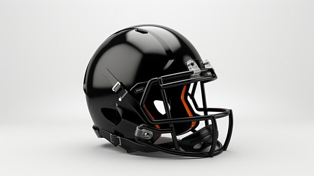 Casco nero di football americano Generato da una rete neurale di IA