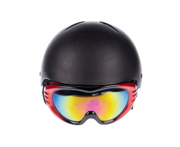 casco sportivo nero per snowboard e maschere da sci
