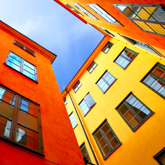 Case colorate nella città vecchia di Stoccolma, Svezia