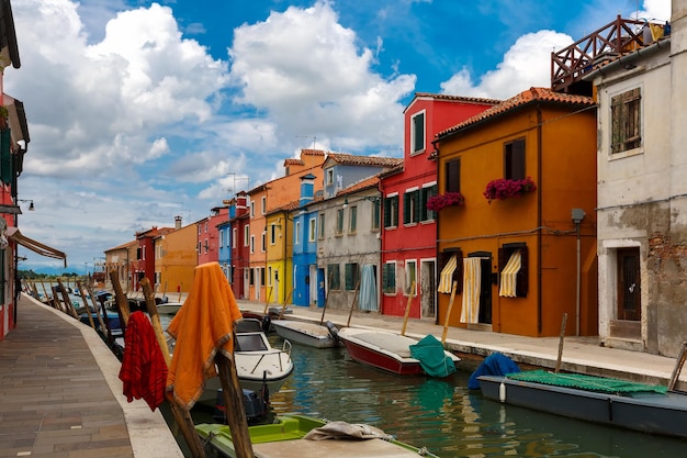 Case colorate sulla Burano Venezia Italia