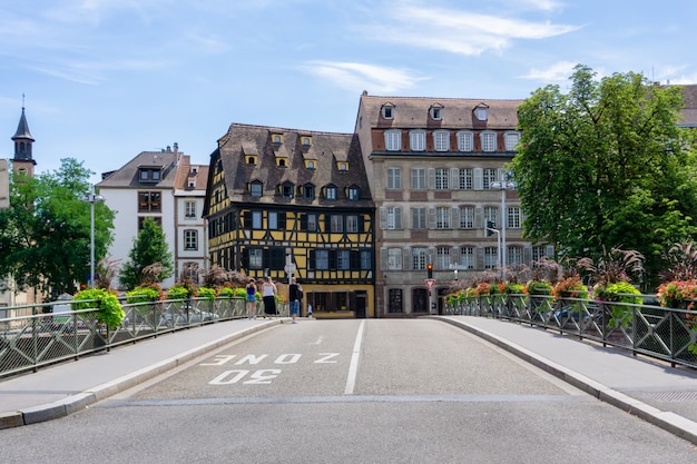 Case colorate tradizionali a Strasburgo in Francia