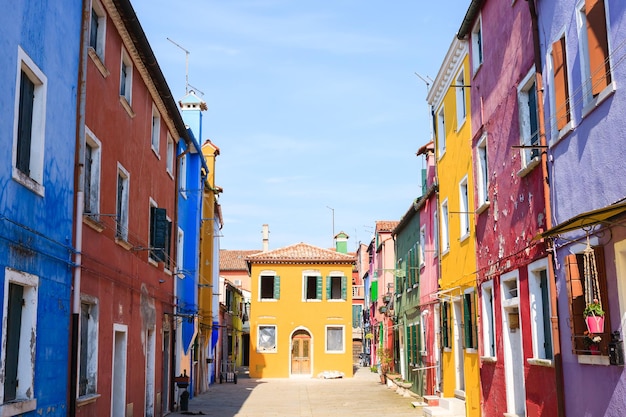 Case colorate tradizionali di Burano Venezia