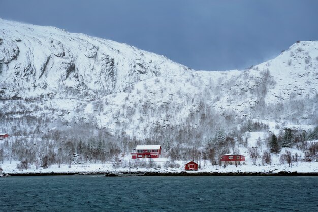 Case di Rd Rorbu in Norvegia in inverno