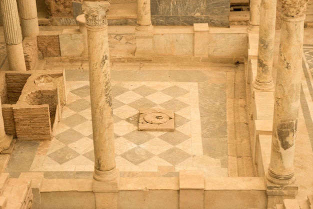 Case terrazza nell'antica città di Efeso a Izmir, Turchia