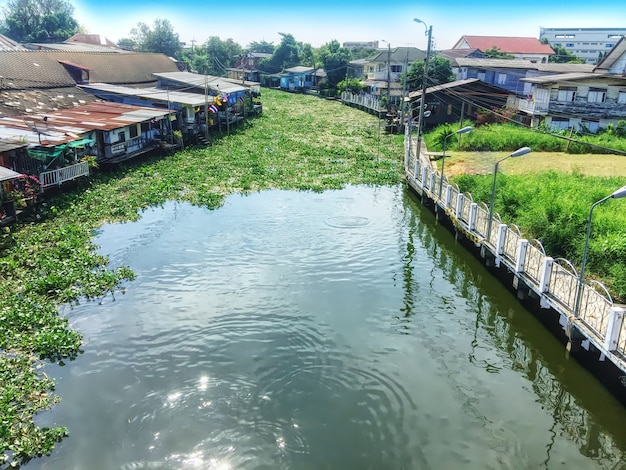 Case vicino a Canal in Thailandia