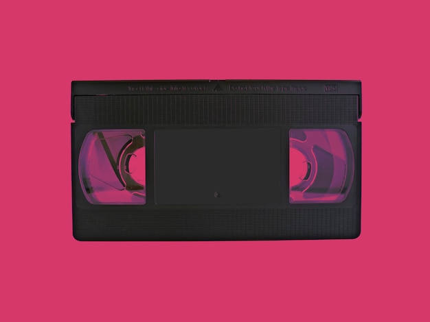 Cassetta VHS con effetto colore viola