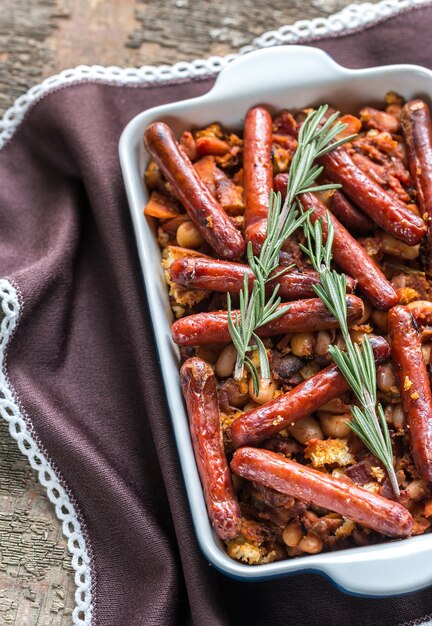 Cassoulet di salsiccia piatta