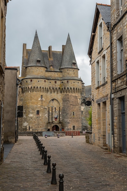 Castello medievale di Vitre. Dipartimento di Ille-et-Vilaine, regione Bretagna, Francia