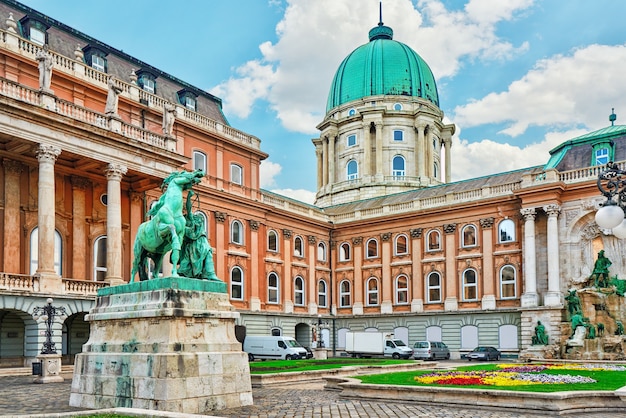 Castello Reale di Budapest - Cortile del Palazzo Reale di Budapest. Ungheria.