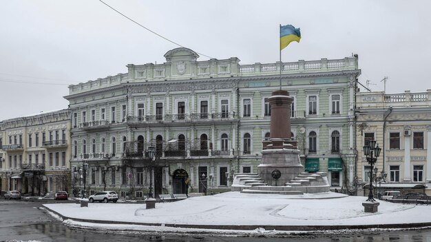 Caterina il grande piedistallo del monumento a Odessa Ucraina