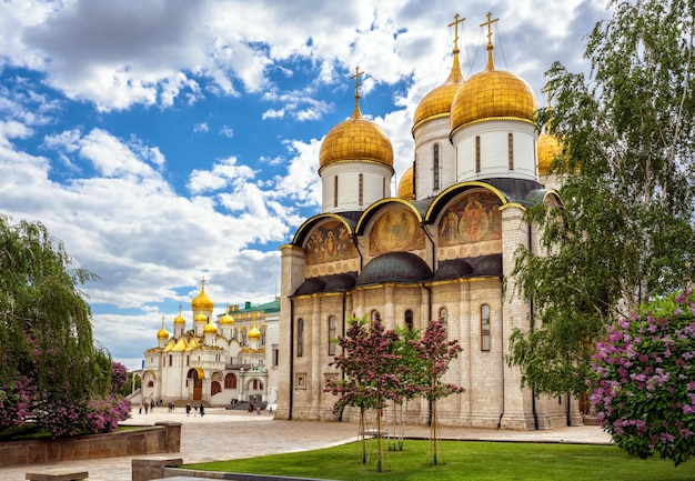 Cattedrale dell'Assunzione della Dormizione all'interno del Cremlino di Mosca Russia