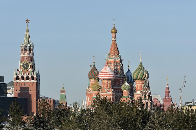 Cattedrale di San Basilio in inverno Mosca