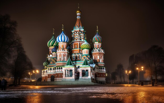 Cattedrale di San Basilio Mosca Russia IA generativa
