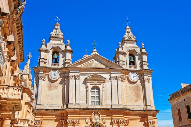 Cattedrale di San Paolo a Mdina nell'isola di Malta