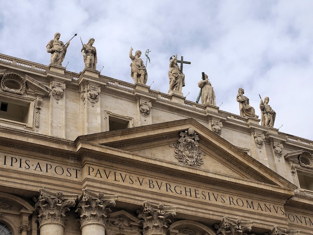 cattedrale di san pietro città del vaticano roma vista esterna dettaglio