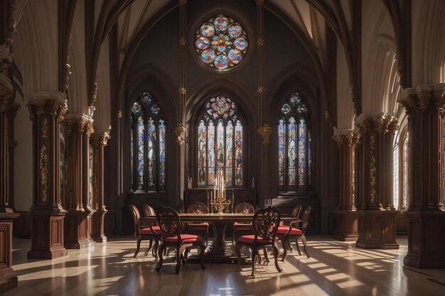 Cattedrale neogotica, ristoranti, vetrate, archi in pietra e atmosfera divina