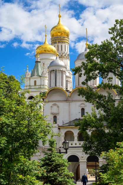 Cattedrali nel Cremlino di Mosca Russia Vista panoramica del vecchio Palazzo del Patriarca