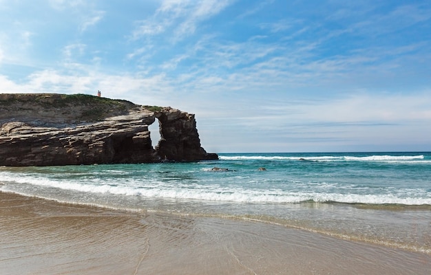 Cattedrali sulla spiaggia del Golfo di Biscaglia in Spagna